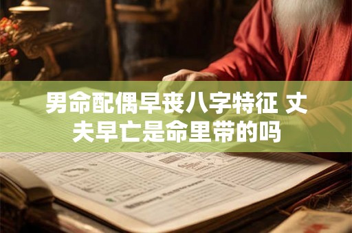 男命配偶早丧八字特征 丈夫早亡是命里带的吗 男命配偶早丧八字特征 丈夫早亡是命里带的吗