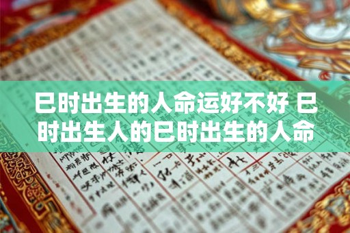 巳时出生的人命运好不好 巳时出生人的巳时出生的人命运解析 巳时出生的人命运好不好 巳时出生人的巳时出生的人命运解析