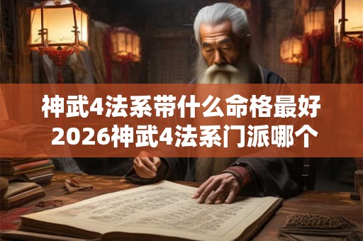 神武4法系带什么命格最好 2026神武4法系门派哪个好玩 神武4法系带什么命格最好 2026神武4法系门派哪个好玩