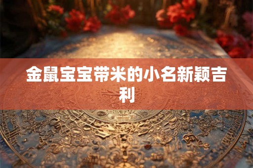 金鼠宝宝带米的小名新颖吉利