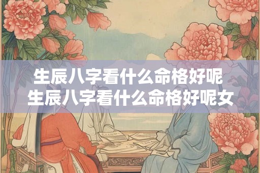 生辰八字看什么命格好呢 生辰八字看什么命格好呢女孩 生辰八字看什么命格好呢 生辰八字看什么命格好呢女孩