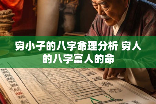 穷小子的八字命理分析 穷人的八字富人的命 穷小子的八字命理分析 穷人的八字富人的命