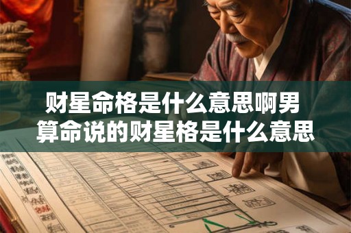 财星命格是什么意思啊男 算命说的财星格是什么意思 财星命格是什么意思啊男 算命说的财星格是什么意思