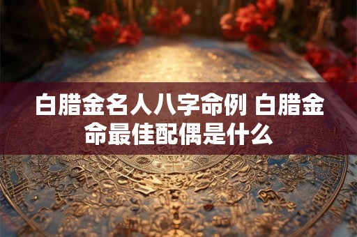 白腊金名人八字命例 白腊金命最佳配偶是什么 白腊金名人八字命例 白腊金命最佳配偶是什么