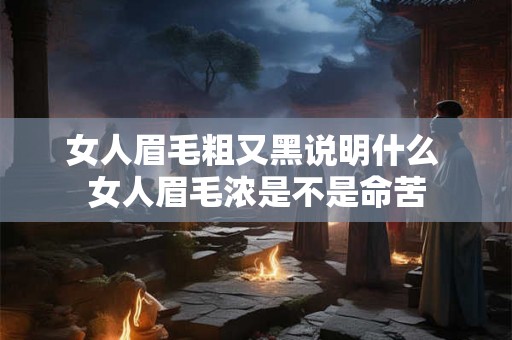 女人眉毛粗又黑说明什么 女人眉毛浓是不是命苦 女人眉毛粗又黑说明什么 女人眉毛浓是不是命苦