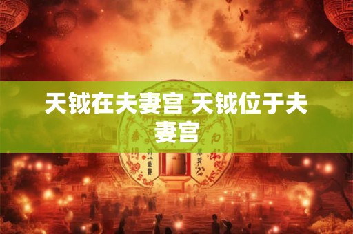 天钺在夫妻宫 天钺位于夫妻宫 天钺在夫妻宫 天钺位于夫妻宫