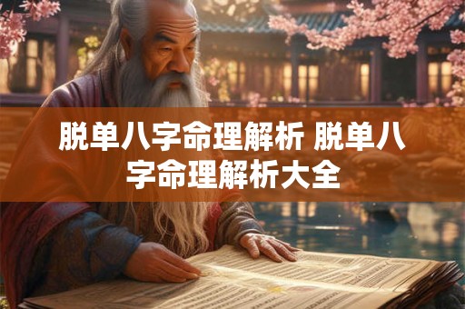 脱单八字命理解析 脱单八字命理解析大全 脱单八字命理解析 脱单八字命理解析大全