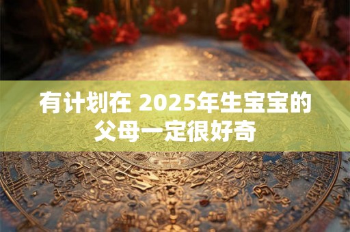 有计划在 2025年生宝宝的父母一定很好奇