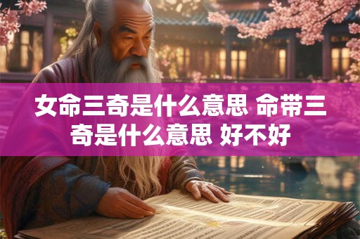 女命三奇是什么意思 命带三奇是什么意思 好不好