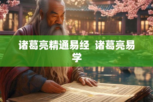 诸葛亮精通易经 诸葛亮易学 诸葛亮精通易经 诸葛亮易学