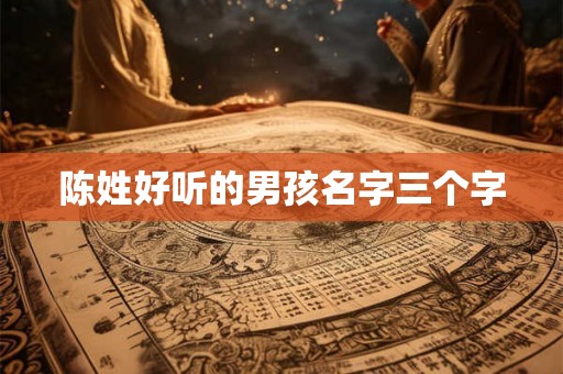 陈姓好听的男孩名字三个字 陈姓好听的男孩名字三个字