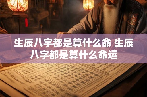 生辰八字都是算什么命 生辰八字都是算什么命运