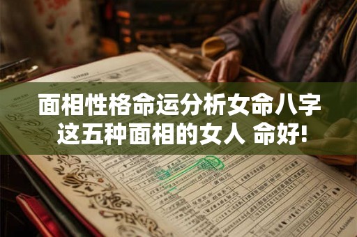 面相性格命运分析女命八字 这五种面相的女人 命好!