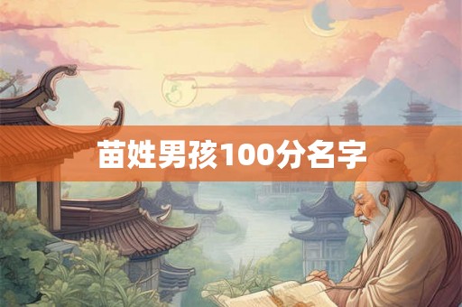 苗姓男孩100分名字 苗姓男孩100分名字