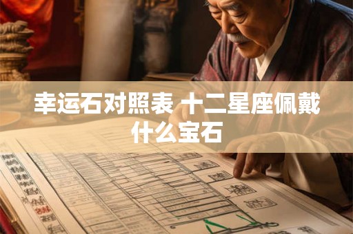 幸运石对照表 十二星座佩戴什么宝石 幸运石对照表 十二星座佩戴什么宝石