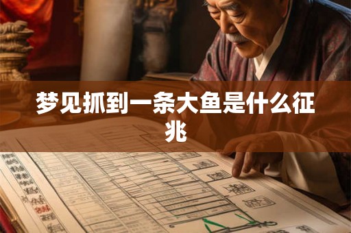 梦见抓到一条大鱼是什么征兆 梦见抓到一条大鱼是什么征兆