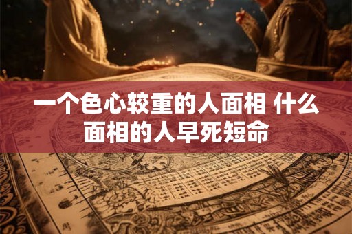 一个色心较重的人面相 什么面相的人早死短命