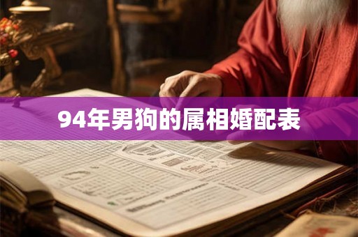 94年男狗的属相婚配表 94年男狗的属相婚配表