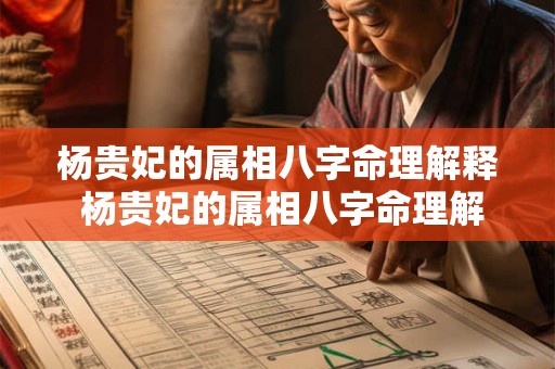 杨贵妃的属相八字命理解释 杨贵妃的属相八字命理解释是什么