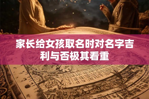 家长给女孩取名时对名字吉利与否极其看重