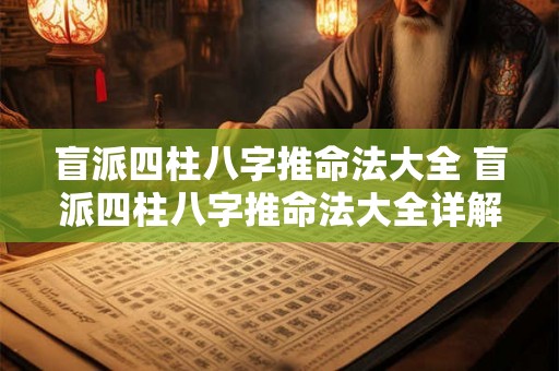 盲派四柱八字推命法大全 盲派四柱八字推命法大全详解 盲派四柱八字推命法大全 盲派四柱八字推命法大全详解