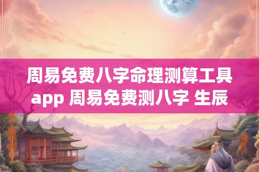 周易免费八字命理测算工具app 周易免费测八字 生辰八字测算 