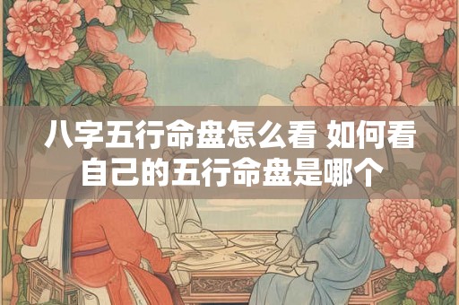 八字五行命盘怎么看 如何看自己的五行命盘是哪个