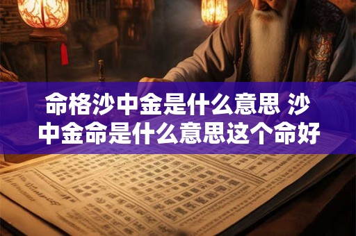 命格沙中金是什么意思 沙中金命是什么意思这个命好不好 命格沙中金是什么意思 沙中金命是什么意思这个命好不好