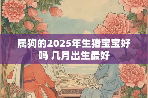 属狗的2025年生猪宝宝好吗 几月出生最好 属狗的2025年生猪宝宝好吗 几月出生最好