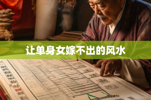 让单身女嫁不出的风水 让单身女嫁不出的风水