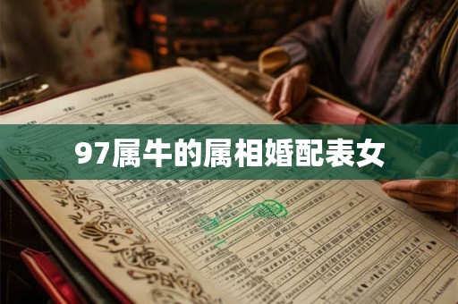 97属牛的属相婚配表女 97属牛的属相婚配表女