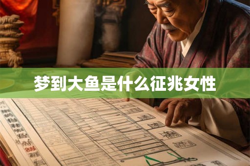 梦到大鱼是什么征兆女性 梦到大鱼是什么征兆女性