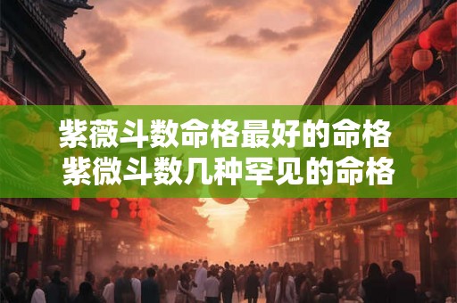 紫薇斗数命格最好的命格 紫微斗数几种罕见的命格 紫薇斗数命格最好的命格 紫微斗数几种罕见的命格