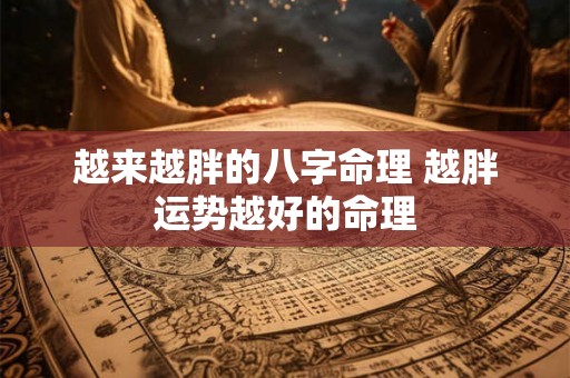 越来越胖的八字命理 越胖运势越好的命理 越来越胖的八字命理 越胖运势越好的命理