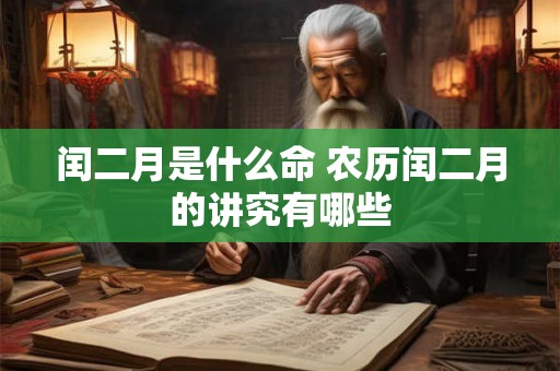 闰二月是什么命 农历闰二月的讲究有哪些 闰二月是什么命 农历闰二月的讲究有哪些