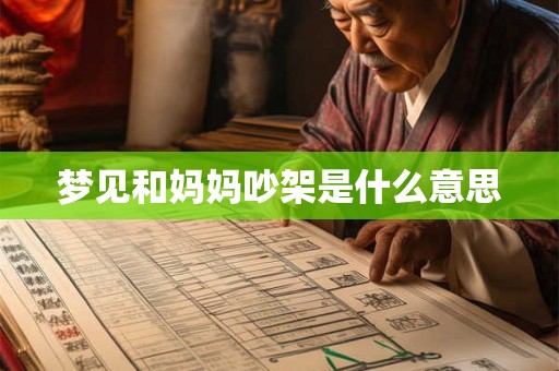 梦见和妈妈吵架是什么意思 梦见和妈妈吵架是什么意思