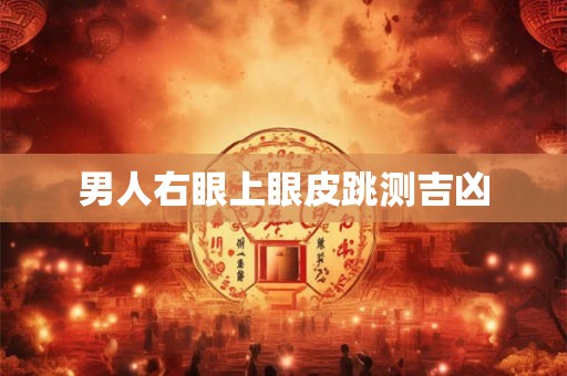 男人右眼上眼皮跳测吉凶 男人右眼上眼皮跳测吉凶