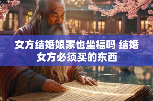 女方结婚娘家也坐福吗 结婚女方必须买的东西 女方结婚娘家也坐福吗 结婚女方必须买的东西
