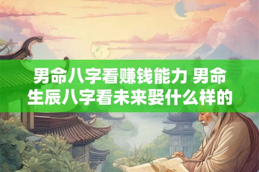 男命八字看赚钱能力 男命生辰八字看未来娶什么样的老婆 男命八字看赚钱能力 男命生辰八字看未来娶什么样的老婆