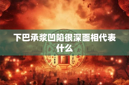 下巴承浆凹陷很深面相代表什么 下巴承浆凹陷很深面相代表什么