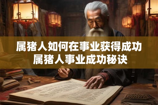 属猪人如何在事业获得成功 属猪人事业成功秘诀 属猪人如何在事业获得成功 属猪人事业成功秘诀