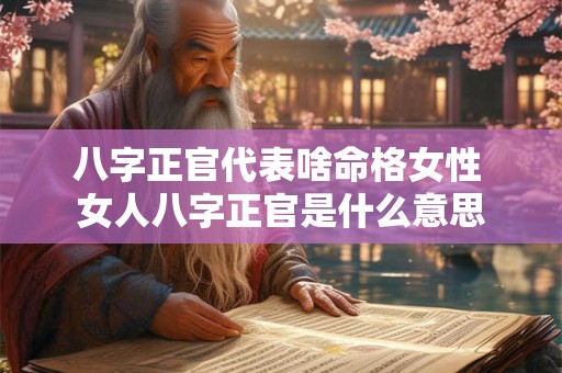 八字正官代表啥命格女性 女人八字正官是什么意思 八字正官代表啥命格女性 女人八字正官是什么意思