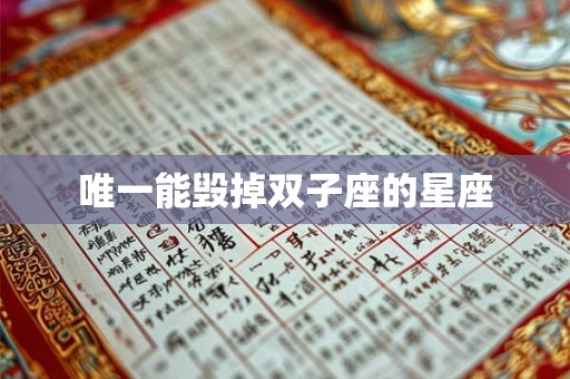 唯一能毁掉双子座的星座 唯一能毁掉双子座的星座