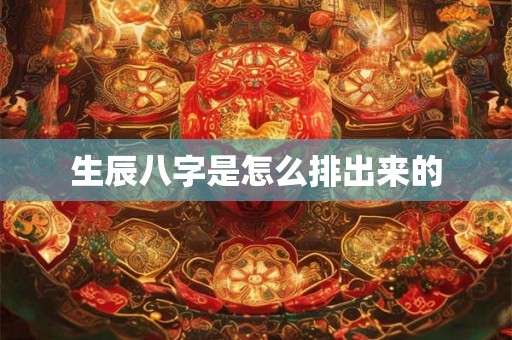 生辰八字是怎么排出来的