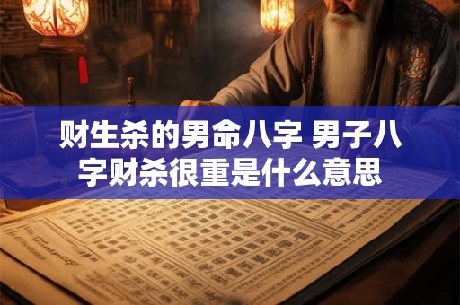 财生杀的男命八字 男子八字财杀很重是什么意思 财生杀的男命八字 男子八字财杀很重是什么意思