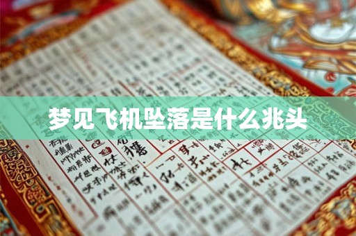 梦见飞机坠落是什么兆头 梦见飞机坠落是什么兆头