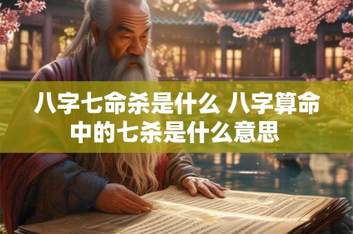 八字七命杀是什么 八字算命中的七杀是什么意思 八字七命杀是什么 八字算命中的七杀是什么意思