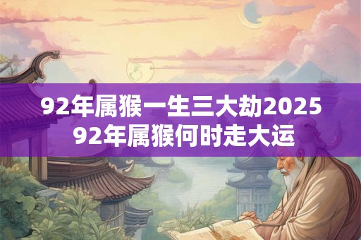 92年属猴一生三大劫2025 92年属猴何时走大运