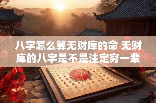 八字怎么算无财库的命 无财库的八字是不是注定穷一辈子