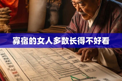 寡宿的女人多数长得不好看 寡宿的女人多数长得不好看